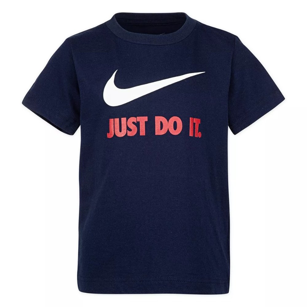 Nike Just Do It Graphic Tee - Blue Orange - Size L